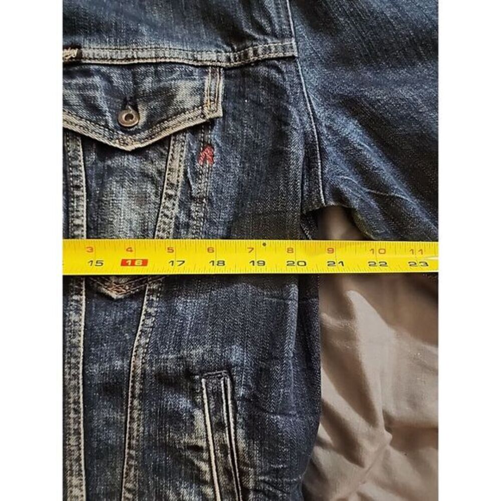 Vintage replay wv830 denim womens jacket Distressed sz Large Made In Italy Asolo - Picture 11 of 15